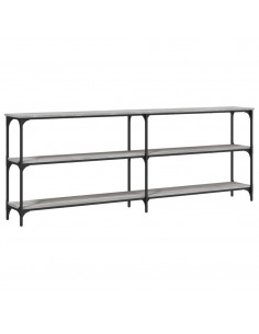 Tavolo Consolle Grigio Sonoma 200x29x75 cm in Legno Multistrato