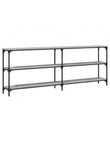 Tavolo Consolle Grigio Sonoma 200x29x75 cm in Legno Multistrato