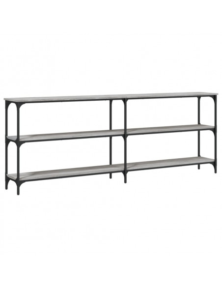 Tavolo Consolle Grigio Sonoma 200x29x75 cm in Legno Multistrato