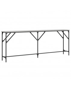 Tavolo Consolle Grigio Sonoma 200x29x75 cm in Legno Multistrato