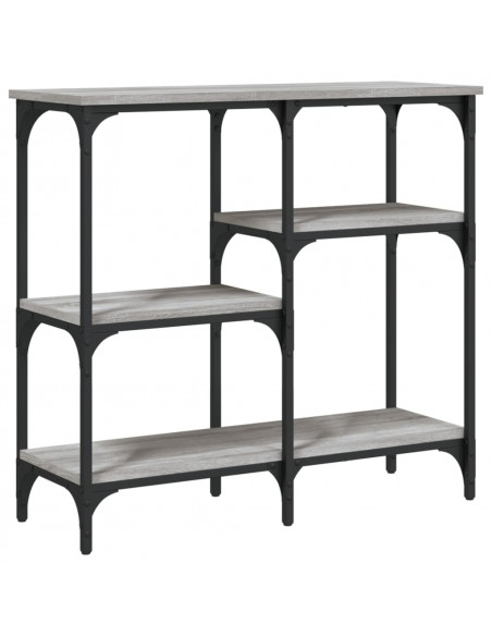 Tavolo Consolle Grigio Sonoma 80x29x75 cm in Legno Multistrato