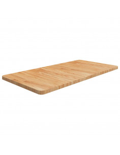 Piano Bagno Marrone Chiaro 100x50x2,5cm Legno Massello Trattato 2