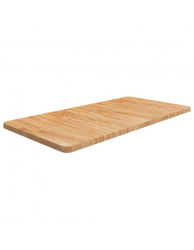 Piano Bagno Marrone Chiaro 100x50x2,5cm Legno Massello Trattato