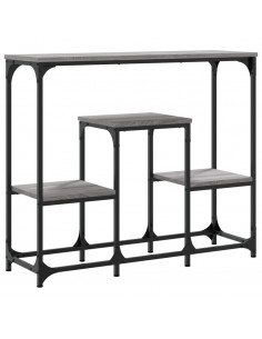 Tavolo Consolle Grigio Sonoma 89,5x28x76cm in Legno Multistrato