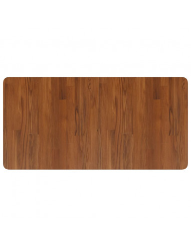 Piano Bagno Marrone Scuro 100x50x2,5cm Legno Massello Trattato