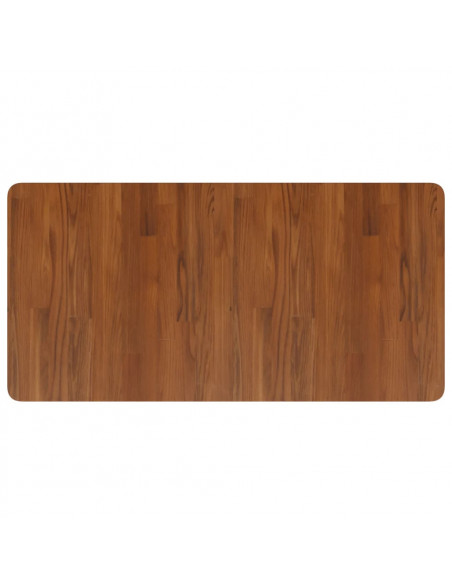 Piano Bagno Marrone Scuro 100x50x2,5cm Legno Massello Trattato