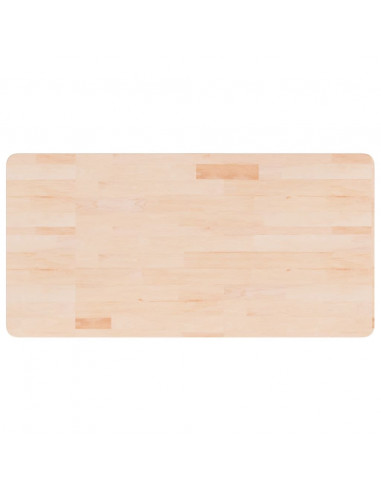 Piano Bagno 100x50x1,5 cm in Legno Massello Non Trattato