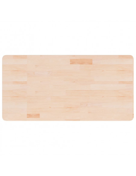 Piano Bagno 100x50x1,5 cm in Legno Massello Non Trattato