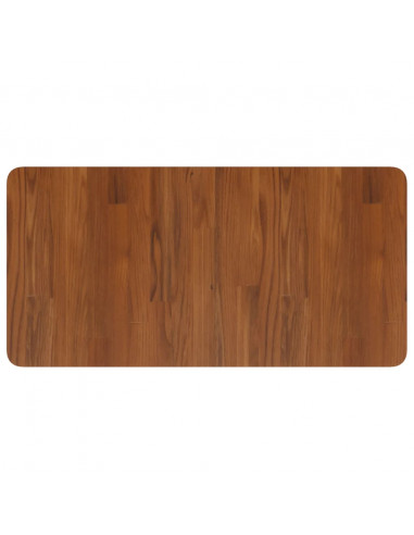 Piano Bagno Marrone Scuro 80x40x1,5cm Legno Massello Trattato