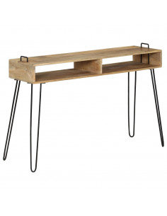 Tavolo Consolle in Legno Massello di Mango 115x35x76 cm