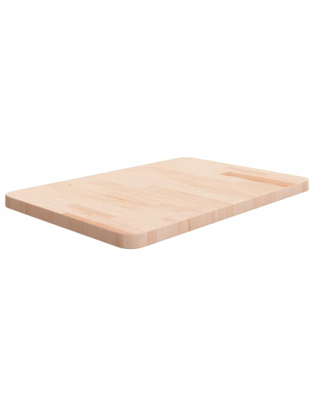 Piano Bagno 60x40x2,5 cm in Legno Massello Non Trattato