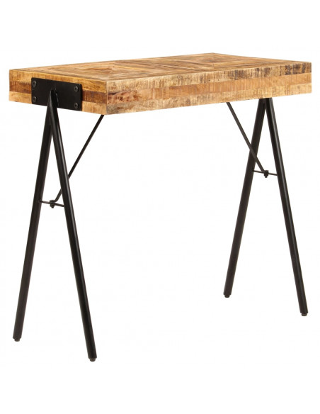 Tavolo Consolle in Legno Massello di Mango 80x40x75 cm