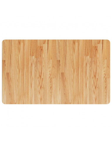 Piano Bagno Marrone Chiaro 100x60x2,5cm Legno Massello Trattato