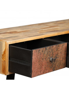 Tavolo Consolle in Legno Massello di Teak 120x30x76 cm