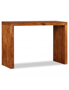 Tavolo Consolle in Legno Massello Finitura Miele 110x40x76 cm