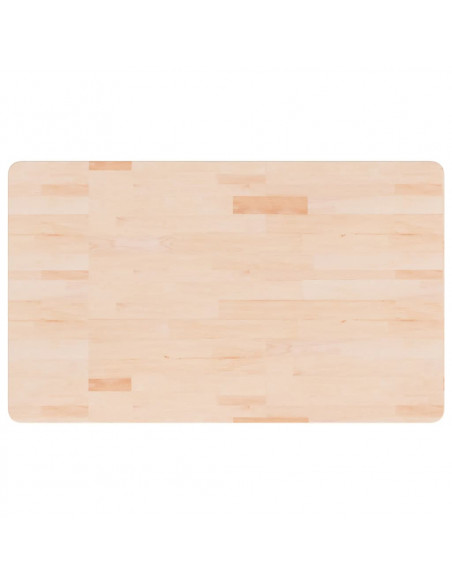 Piano Bagno 100x60x2,5 cm in Legno Massello Non Trattato