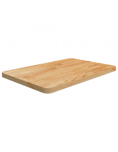 Piano Bagno Marrone Chiaro 60x40x2,5cm Legno Massello Trattato