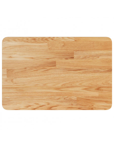 Piano Bagno Marrone Chiaro 60x40x2,5cm Legno Massello Trattato