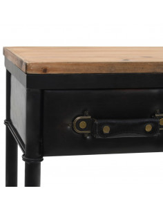 Tavolo Consolle in MDF e Legno di Abete 100x33,5x80 cm