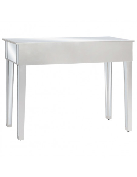 Tavolo Consolle in MDF e Vetro Specchiato 106,5x38x76,5 cm