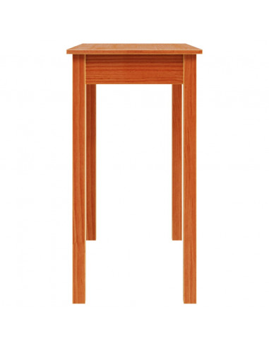 Tavolo Consolle Marrone Cera 80x40x75cm Legno Massello di Pino