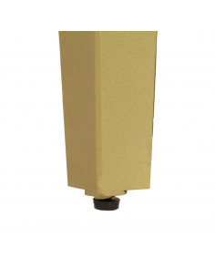 Tavolo Consolle Massello di Mango Grigio e Ottone 110x35x76 cm