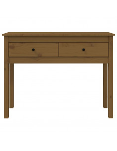 Tavolo Consolle Miele 100x35x75 cm in Legno Massello di Pino