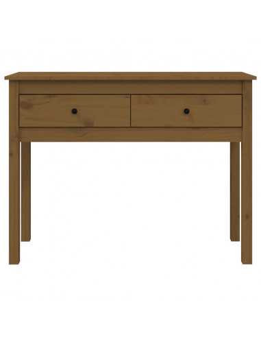 Tavolo Consolle Miele 100x35x75 cm in Legno Massello di Pino
