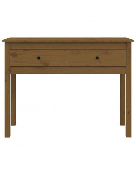 Tavolo Consolle Miele 100x35x75 cm in Legno Massello di Pino