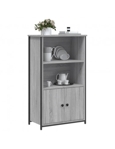 Credenza Grigio Sonoma 62x32x103,5 cm in Legno Multistrato