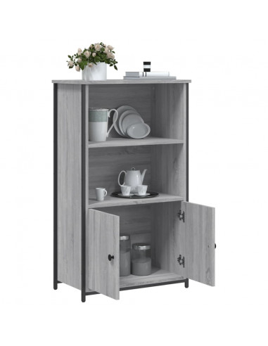 Credenza Grigio Sonoma 62x32x103,5 cm in Legno Multistrato