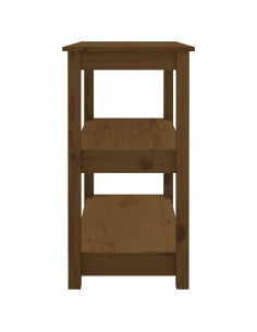 Tavolo Consolle Miele 80x40x74 cm in Legno Massello di Pino
