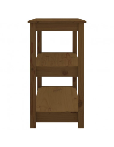 Tavolo Consolle Miele 80x40x74 cm in Legno Massello di Pino