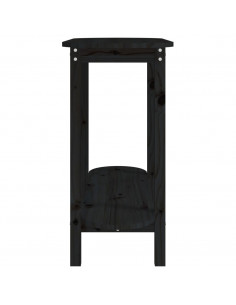 Tavolo Consolle Nero 110x40x80 cm in Legno Massello di Pino