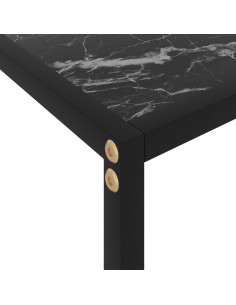 Tavolo Consolle Nero 120x35x75 cm in Vetro Temperato