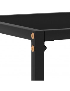 Tavolo Consolle Nero 60x35x75 cm in Vetro Temperato
