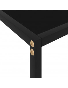 Tavolo Consolle Nero 80x35x75 cm in Vetro Temperato