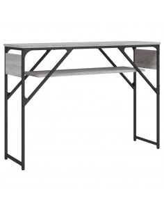 Tavolo Consolle Ripiano Grigio Sonoma 105x30x75cm Multistrato
