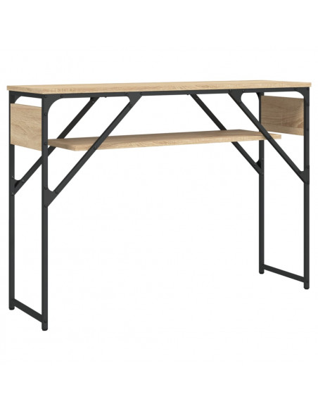 Tavolo Consolle Ripiano Rovere Sonoma 105x30x75cm Multistrato
