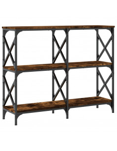 Tavolo Consolle Rovere Fumo 100x28x80,5 cm in Legno Multistrato