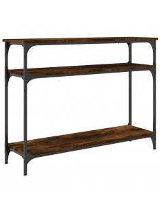Tavolo Consolle Rovere Fumo 100x29x75 cm Legno Multistrato