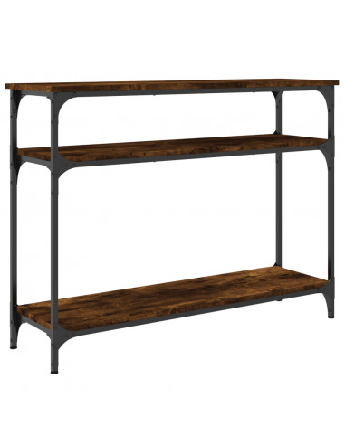 Tavolo Consolle Rovere Fumo 100x29x75 cm Legno Multistrato
