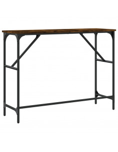 Tavolo Consolle Rovere Fumo 100x32x75 cm Legno Multistrato