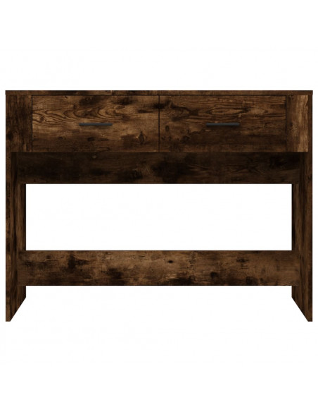 Tavolo Consolle Rovere Fumo 100x39x75 cm Legno Multistrato