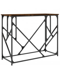 Tavolo Consolle Rovere Fumo 100x40x80 cm in Legno Multistrato