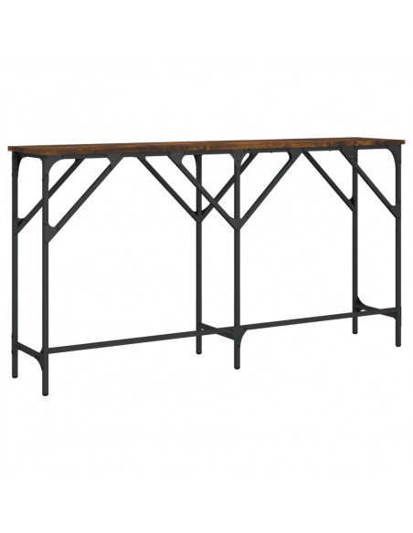Tavolo Consolle Rovere Fumo 140x29x75 cm in Legno Multistrato
