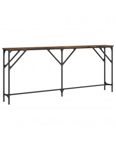 Tavolo Consolle Rovere Fumo 180x23x75 cm in Legno Multistrato