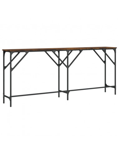 Tavolo Consolle Rovere Fumo 180x29x75 cm in Legno Multistrato
