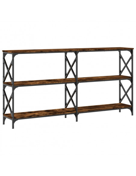 Tavolo Consolle Rovere Fumo 200x28x80,5 cm in Legno Multistrato