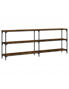 Tavolo Consolle Rovere Fumo 200x29x75 cm in Legno Multistrato